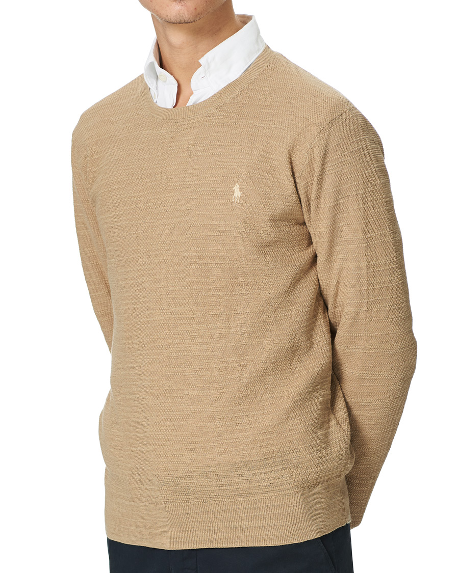 Herren | Pullover | Polo Ralph Lauren | Cotton/Linen Knitted Sweater Vintage Khaki