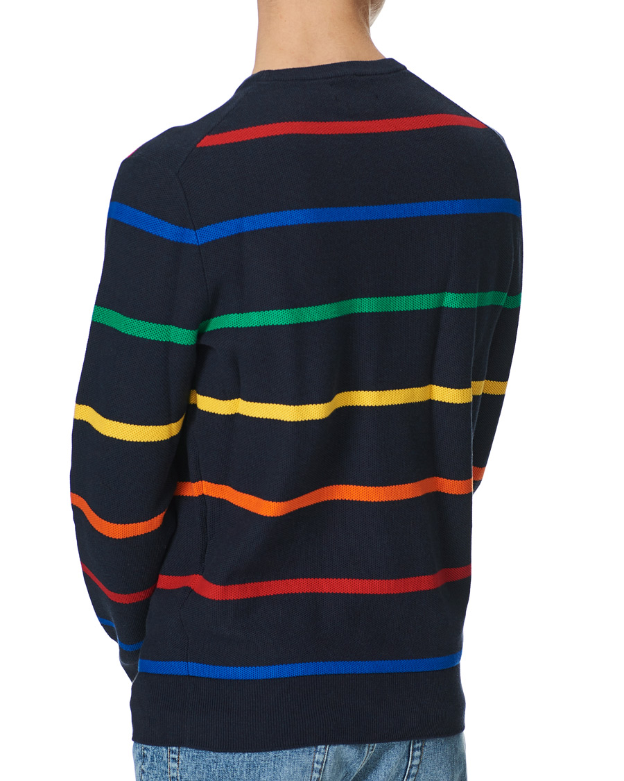 Herren | Pullover | Polo Ralph Lauren | Pima Cotton Stripe Crew Neck Pullover Navy Multi