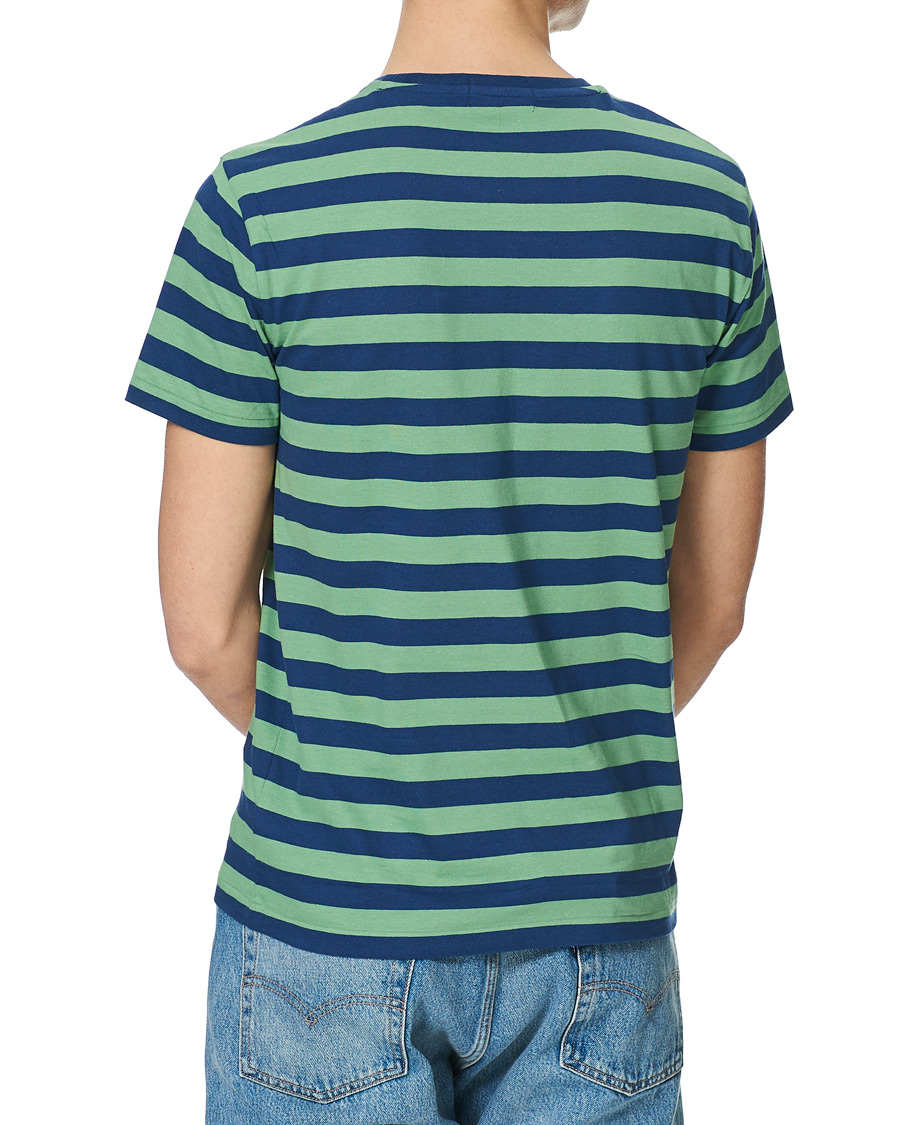 Herren | T-Shirts | Polo Ralph Lauren | Crew Neck Striped Tee Outback Green/Light Navy