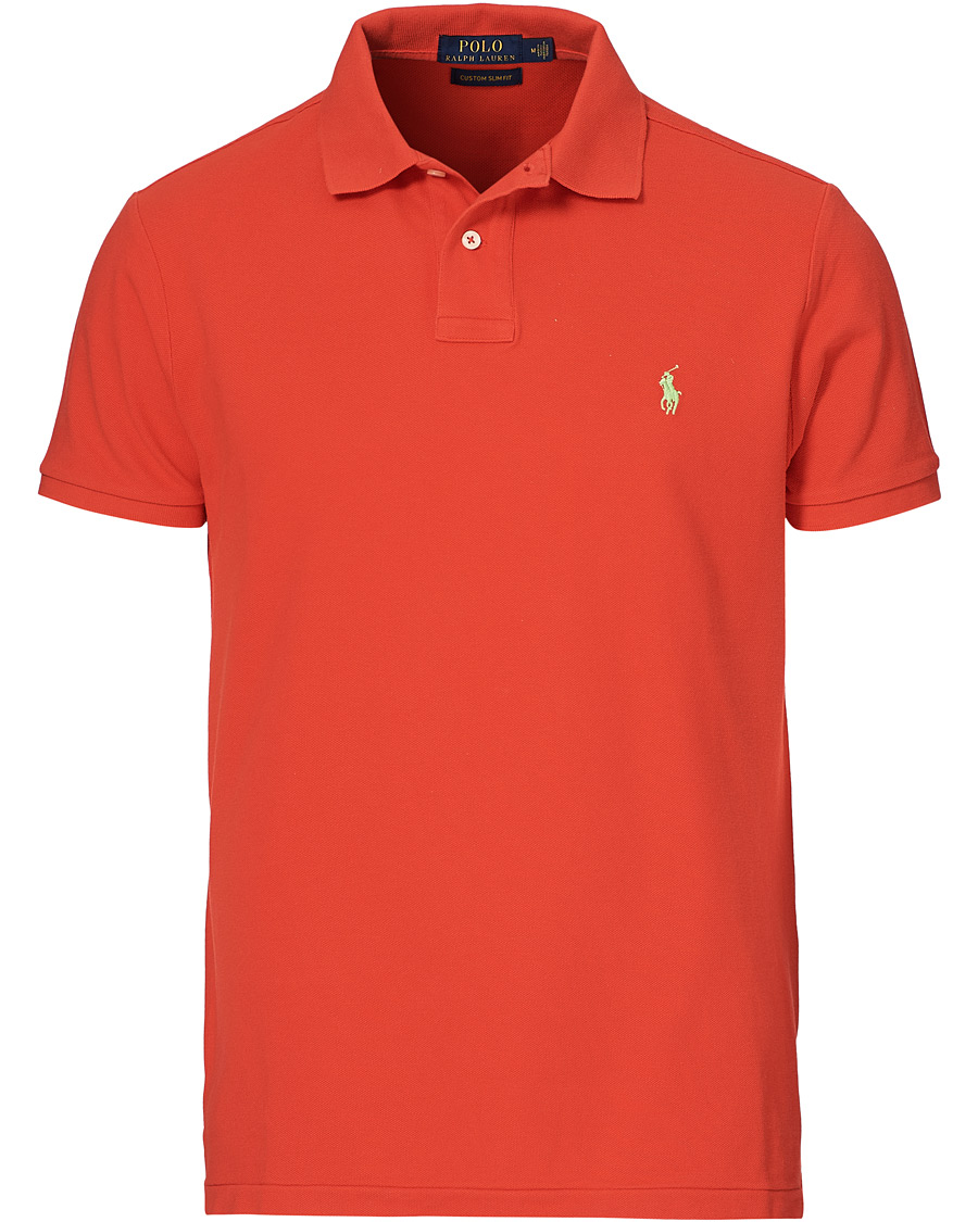 Herren | Poloshirts | Polo Ralph Lauren | Custom Slim Fit Polo Tomato Red