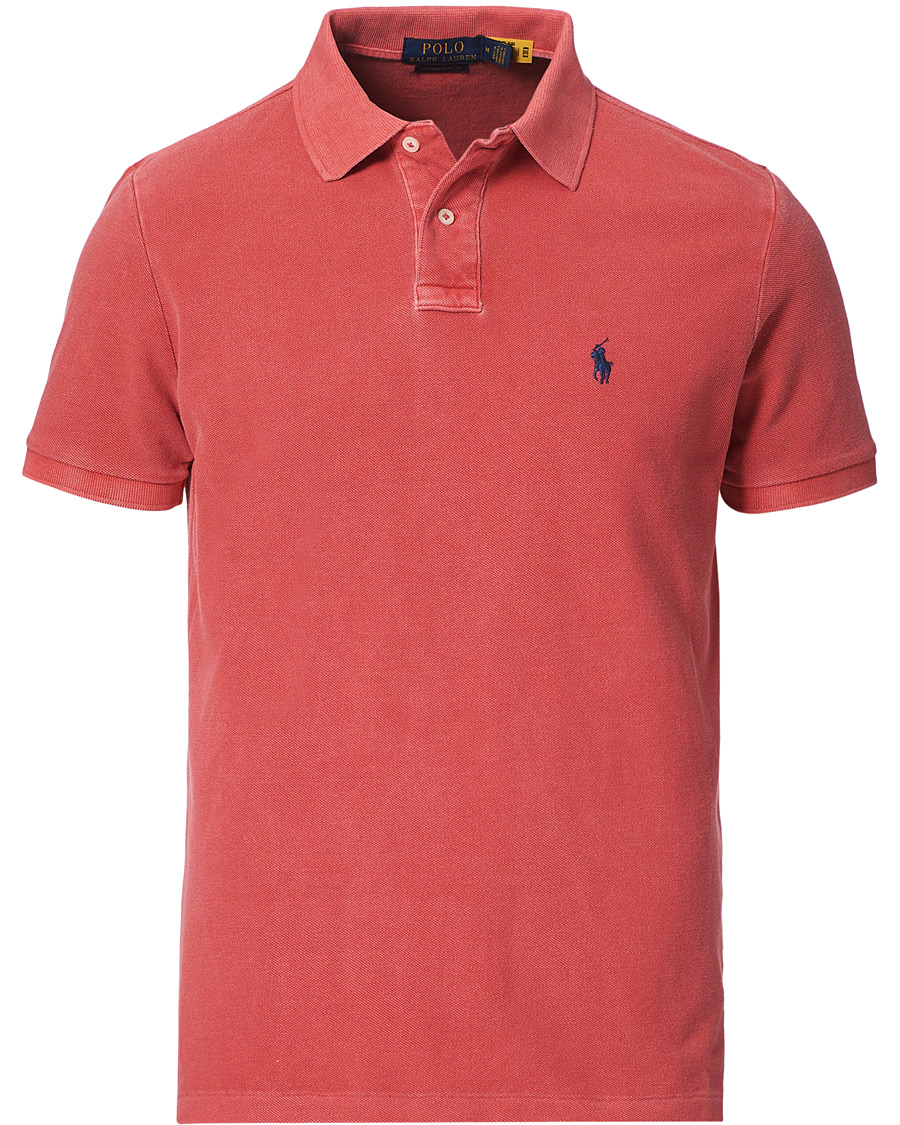 Herren | Poloshirts | Polo Ralph Lauren | Custom Slim Fit Garment Dyed Polo Starboard Red