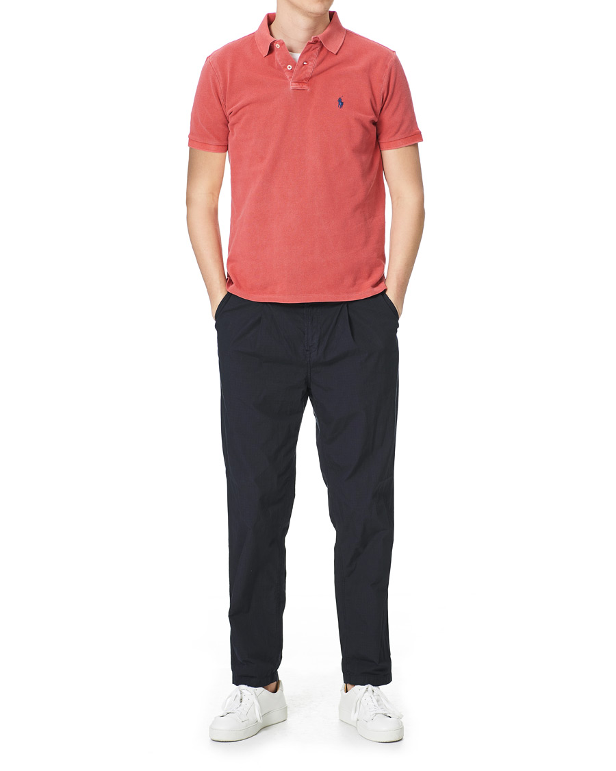 Herren | Poloshirts | Polo Ralph Lauren | Custom Slim Fit Garment Dyed Polo Starboard Red