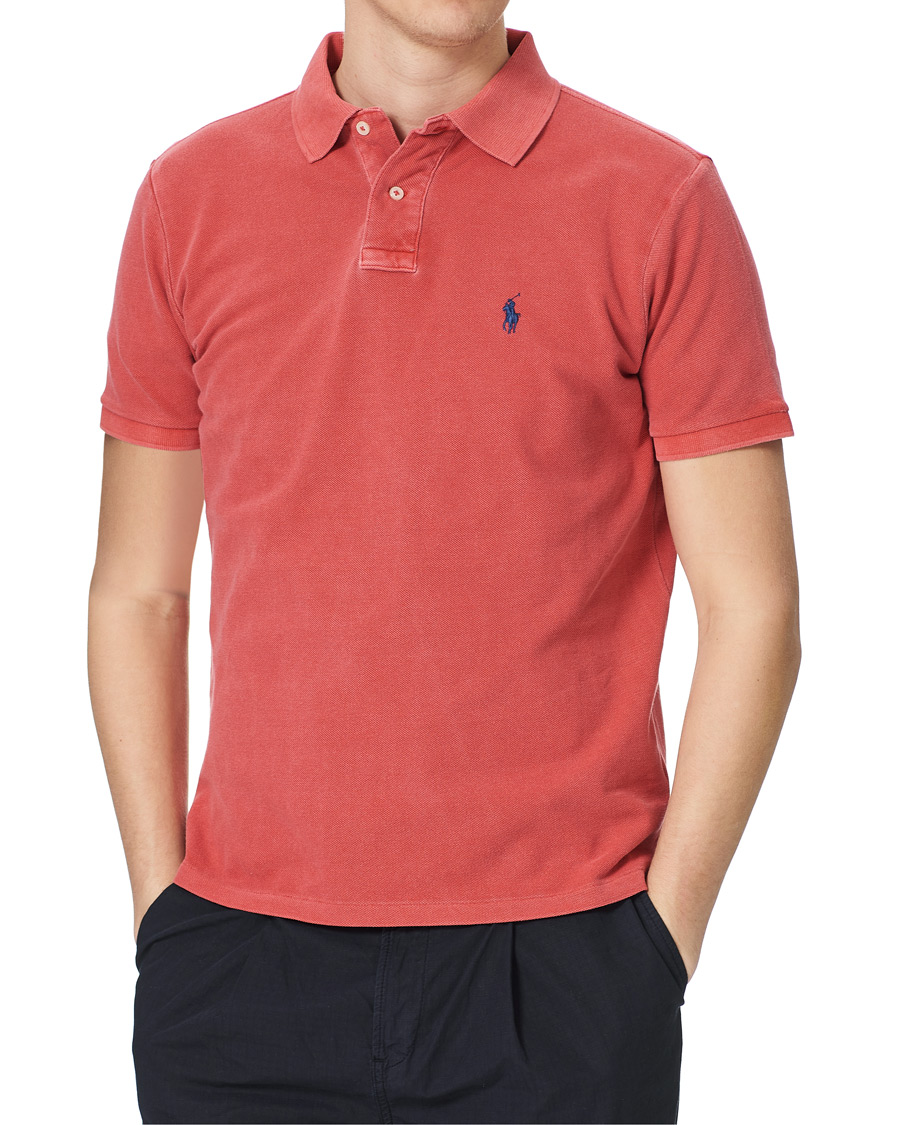 Herren | Poloshirts | Polo Ralph Lauren | Custom Slim Fit Garment Dyed Polo Starboard Red