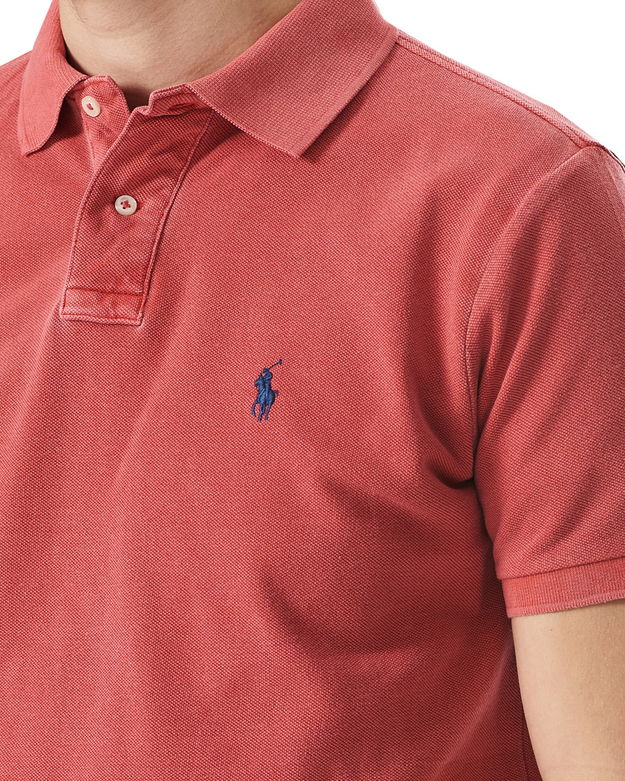 Herren | Poloshirts | Polo Ralph Lauren | Custom Slim Fit Garment Dyed Polo Starboard Red