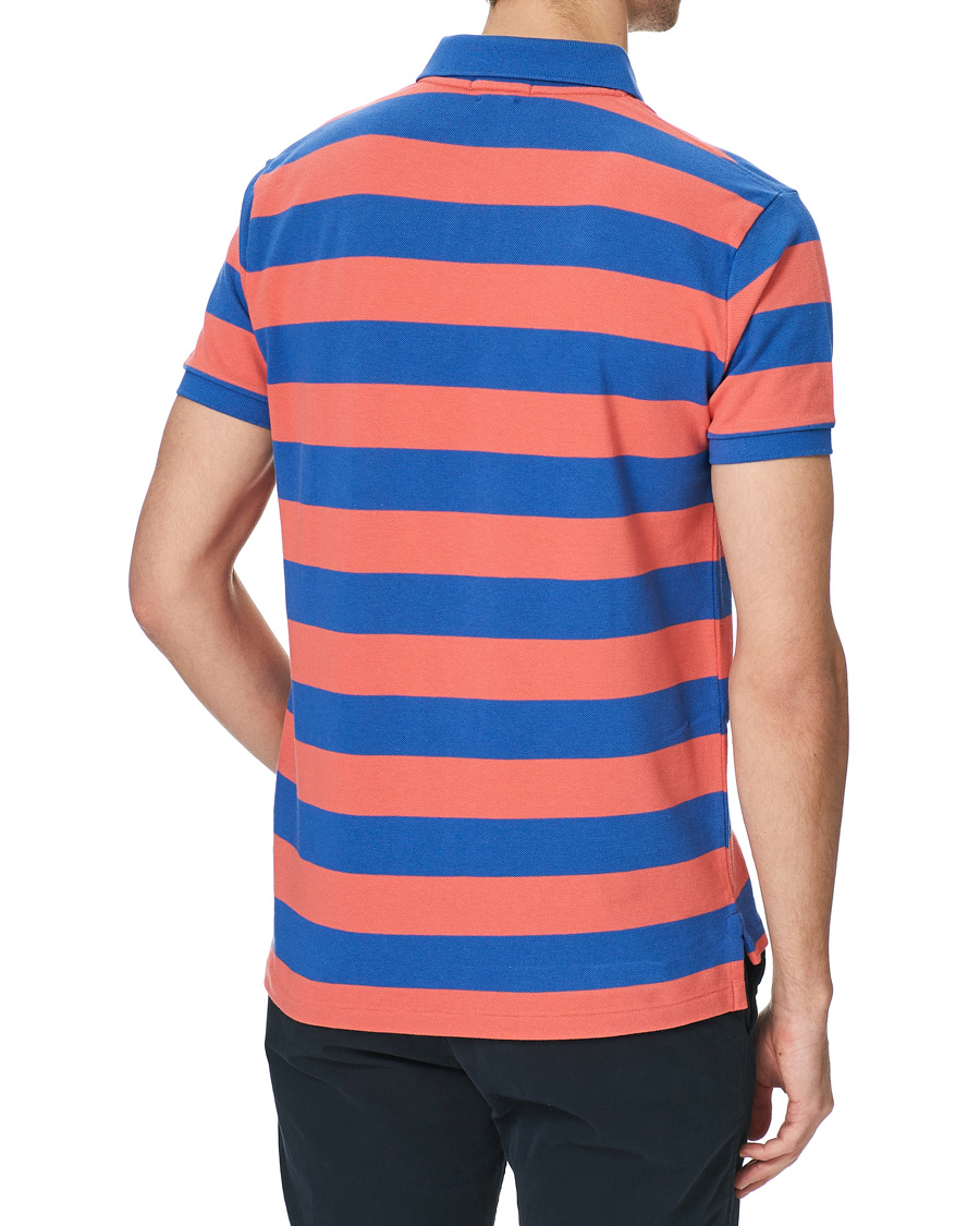 Herren | Poloshirts | Polo Ralph Lauren | Custom Slim Fit Striped Polo Red/Blue