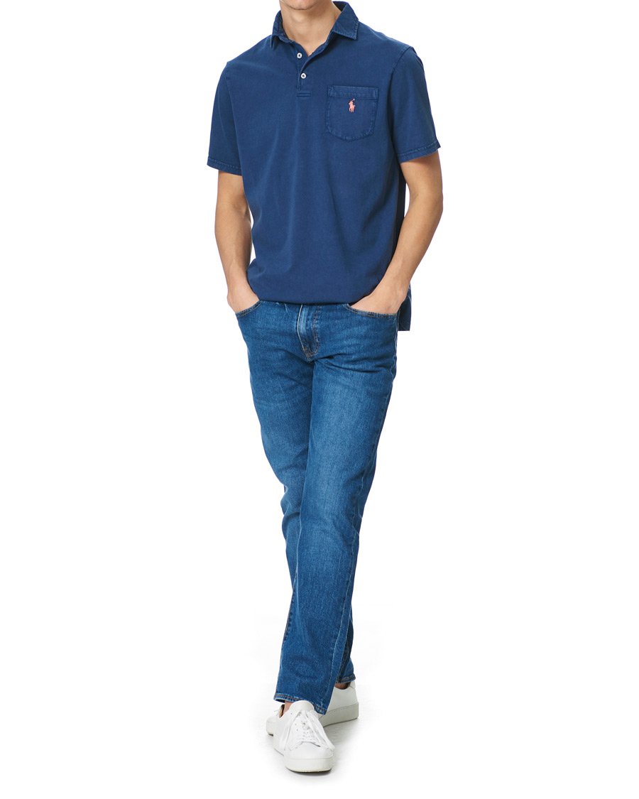 Herren | Poloshirts | Polo Ralph Lauren | Cotton/Linen Pocket Polo Light Navy