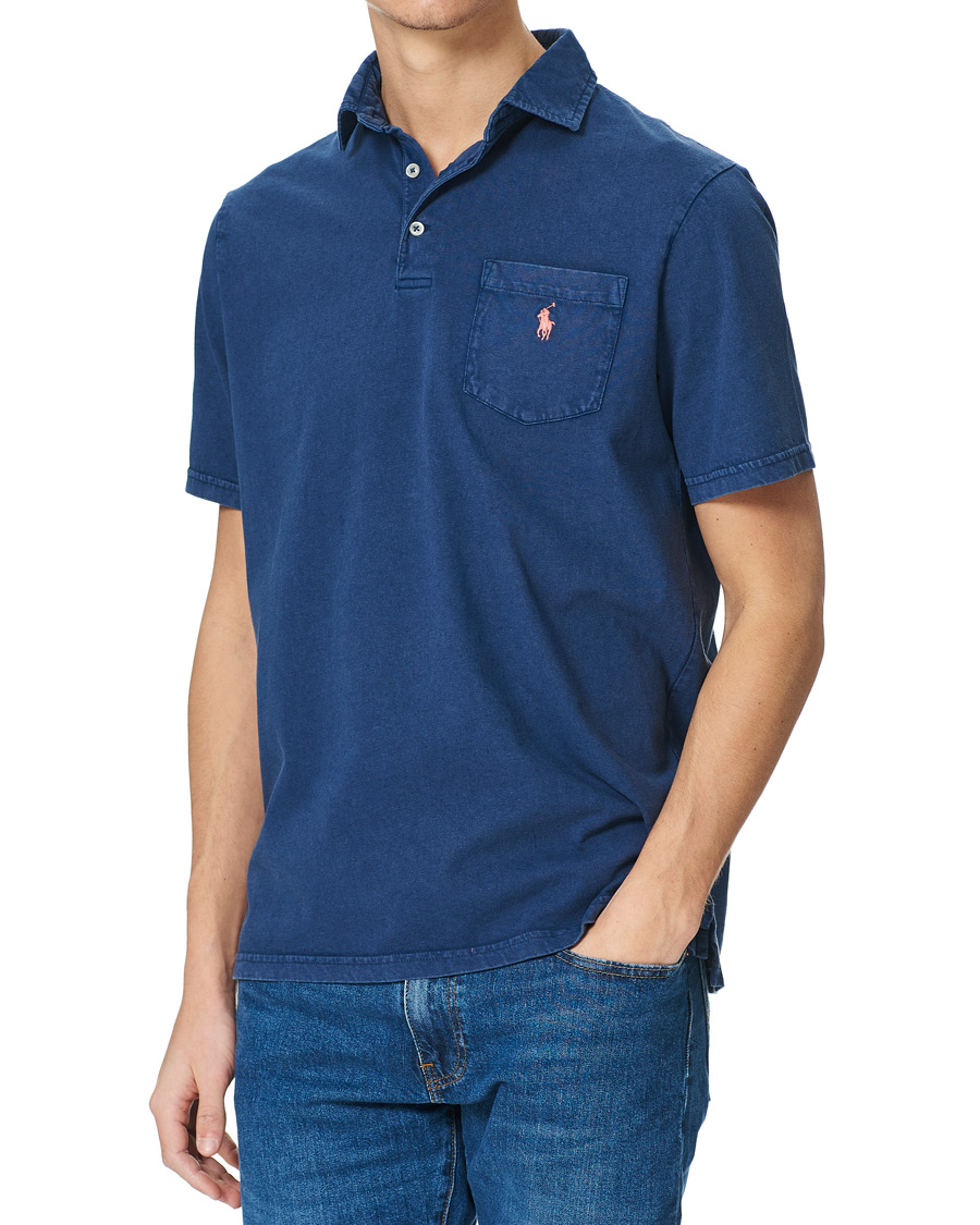 Herren | Poloshirts | Polo Ralph Lauren | Cotton/Linen Pocket Polo Light Navy