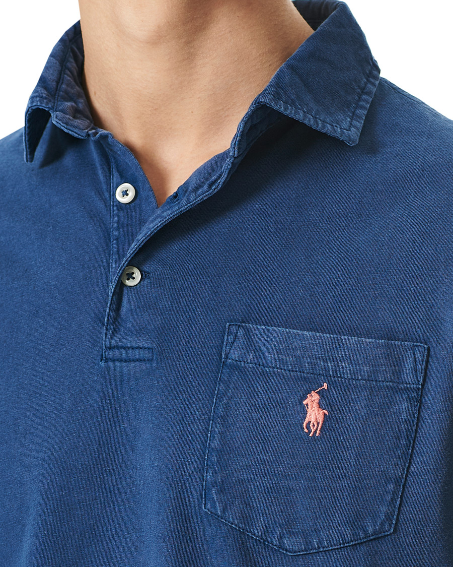 Herren | Poloshirts | Polo Ralph Lauren | Cotton/Linen Pocket Polo Light Navy