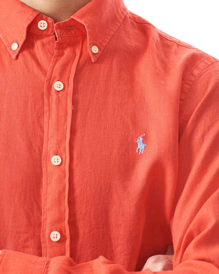 Herren | Hemden | Polo Ralph Lauren | Custom Fit Linen Button Down Shirt Racing Red