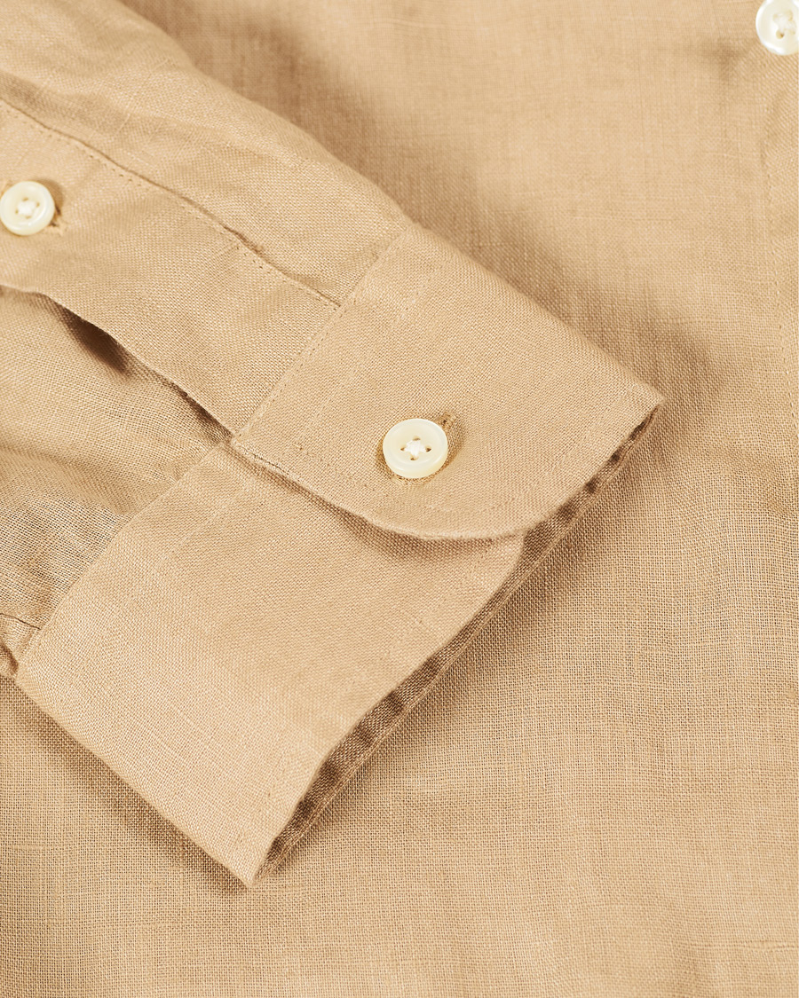 Herren | Hemden | Polo Ralph Lauren | Slim Fit Linen Button Down Shirt Costal Beige