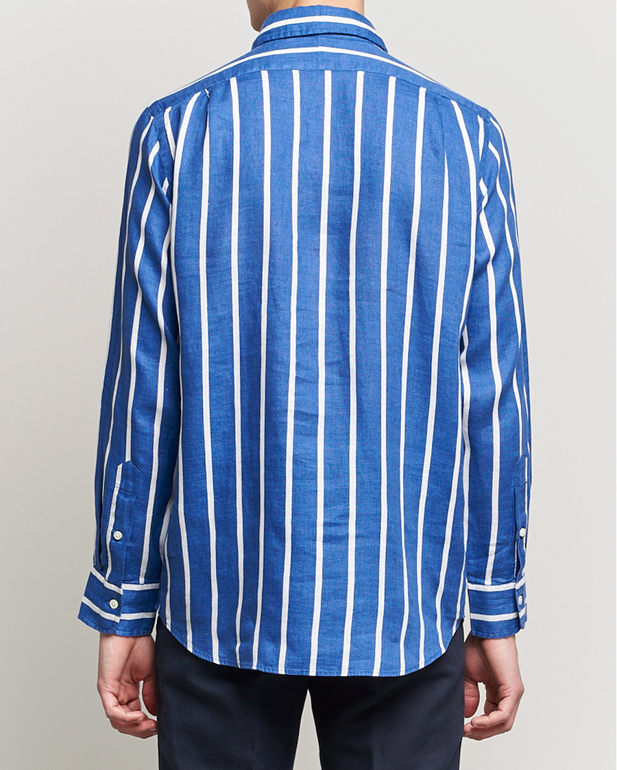 Herren | Hemden | Polo Ralph Lauren | Linen Striped Popover Shirt Navy/White