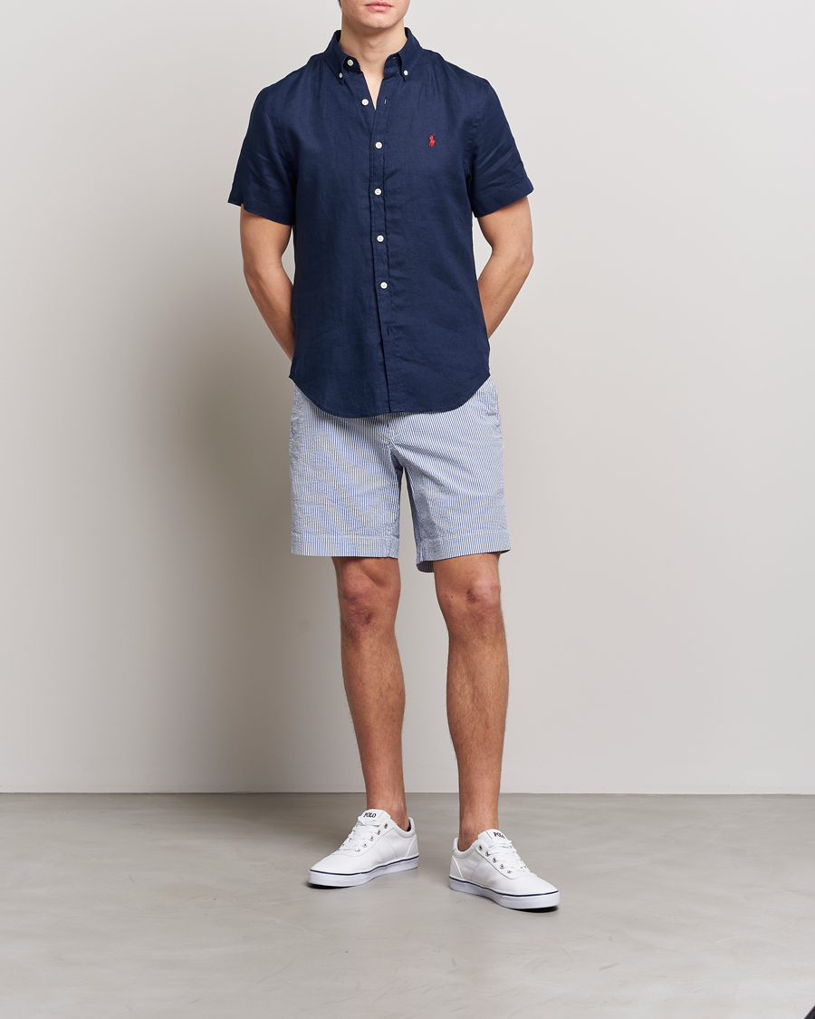 Herren | Shorts | Polo Ralph Lauren | Bedford Seersucker Shorts Blue/White
