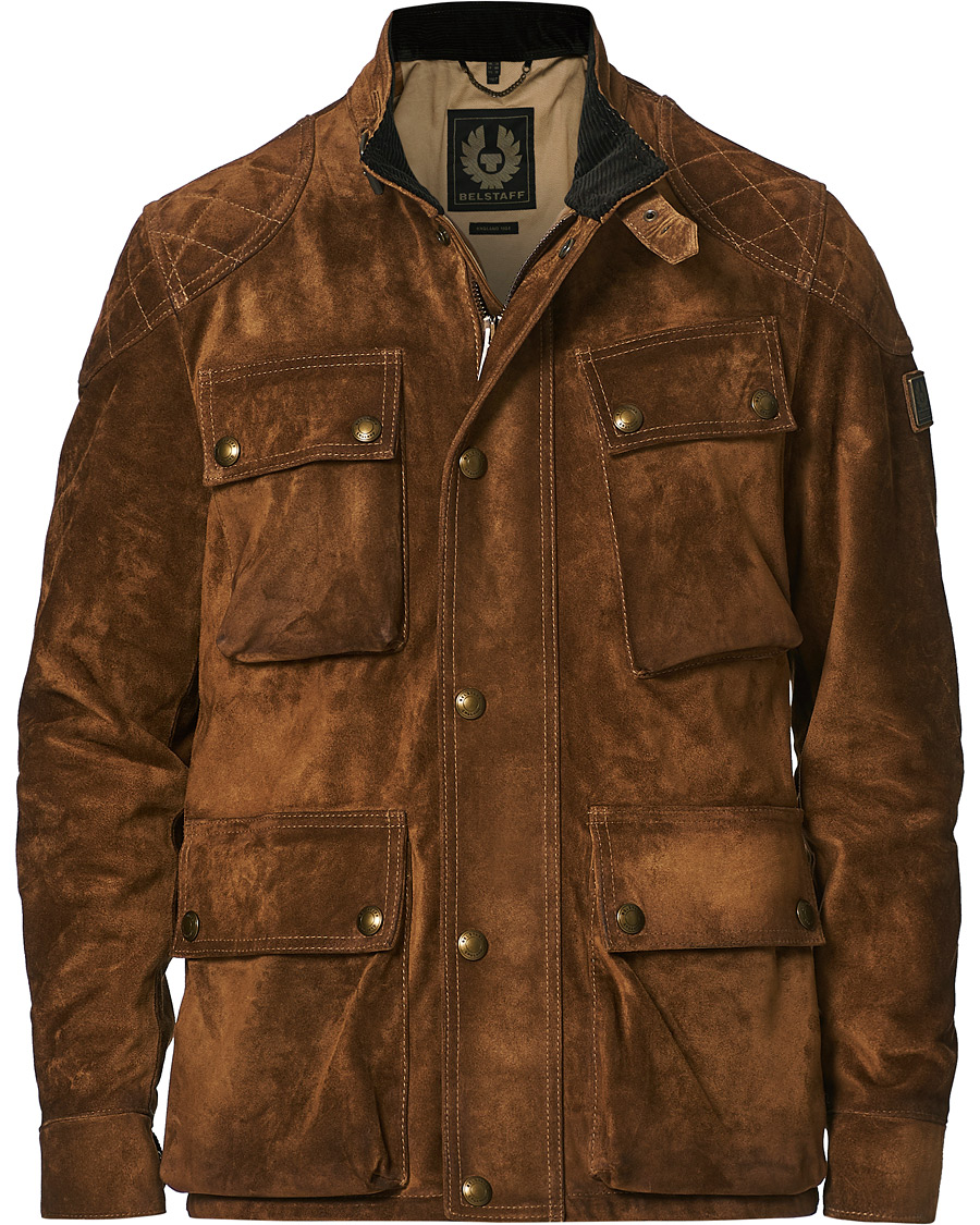 Herren | Jacken | Belstaff | Fieldbrook Suede Jacket Light Camel