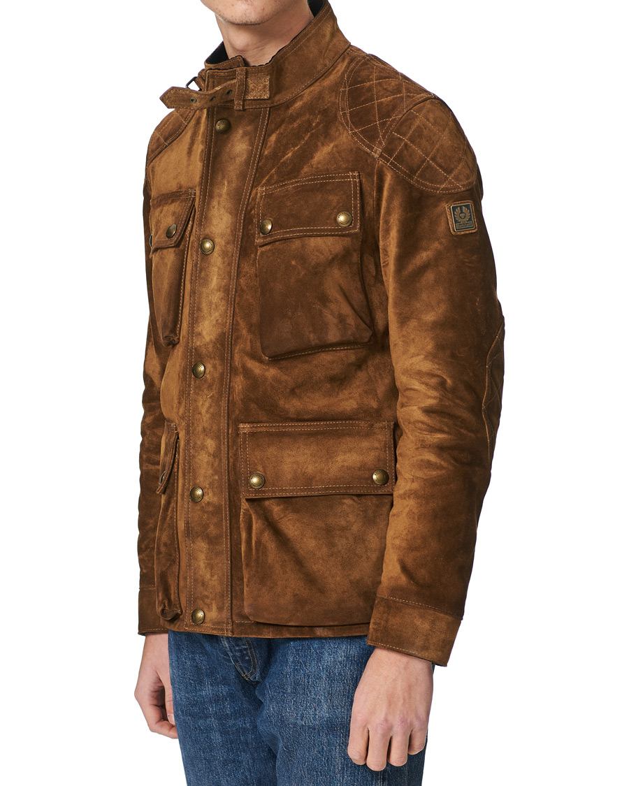 Herren | Jacken | Belstaff | Fieldbrook Suede Jacket Light Camel