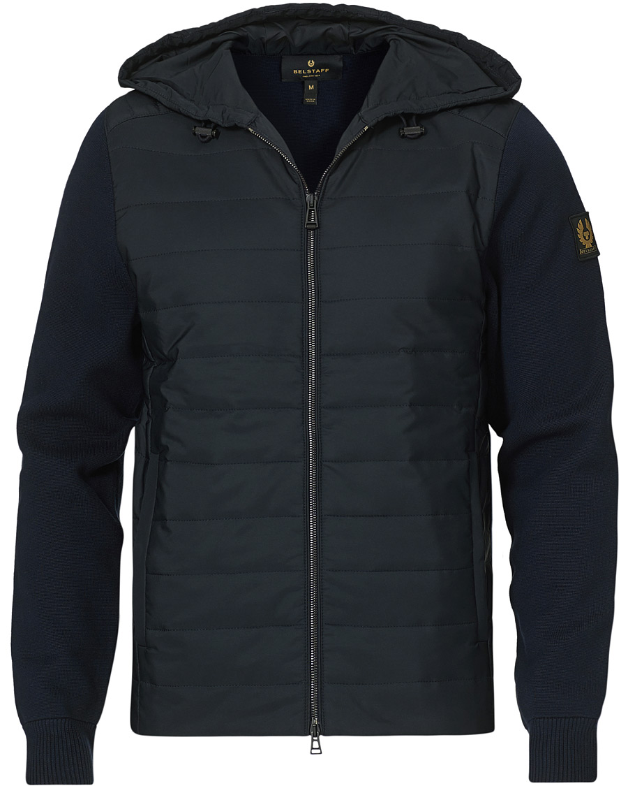 Herren | Pullover | Belstaff | Omar Zip Through Hybrid Hood Dark Ink
