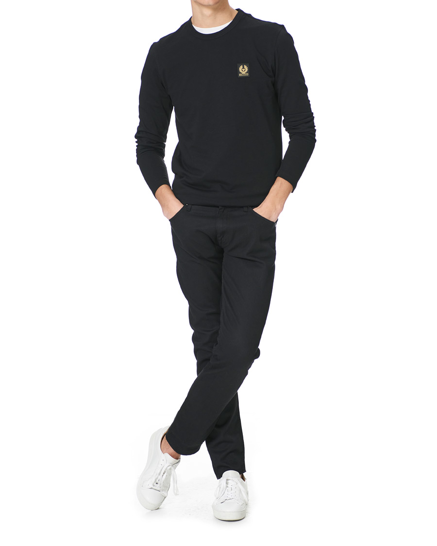 Herren | T-Shirts | Belstaff | Long Sleeve Logo Tee Black