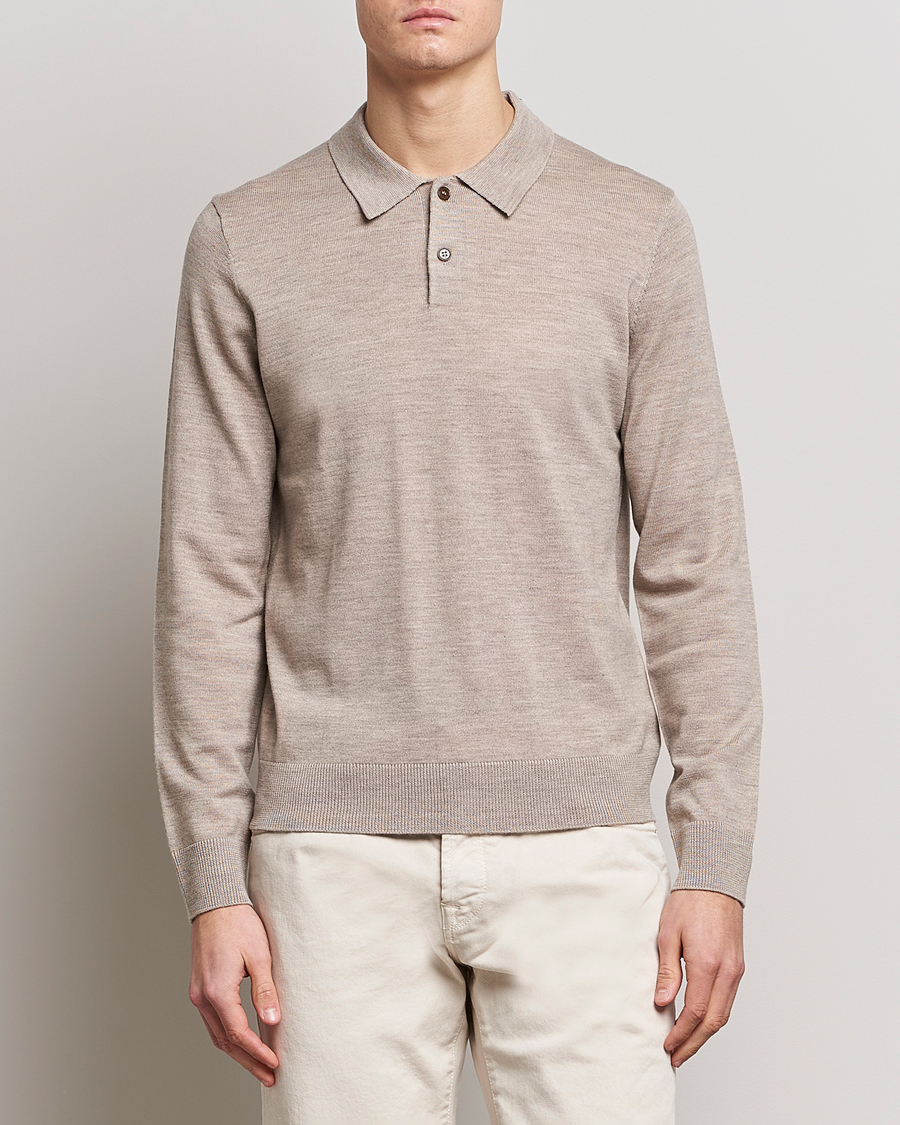 Herren | Pullover | Morris | Merino Polo Knit Khaki