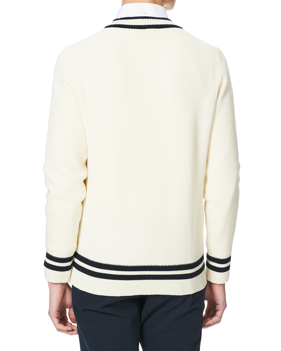 Herren | Pullover | Morris | Willoughby V-Neck Cricket Sweater Off White