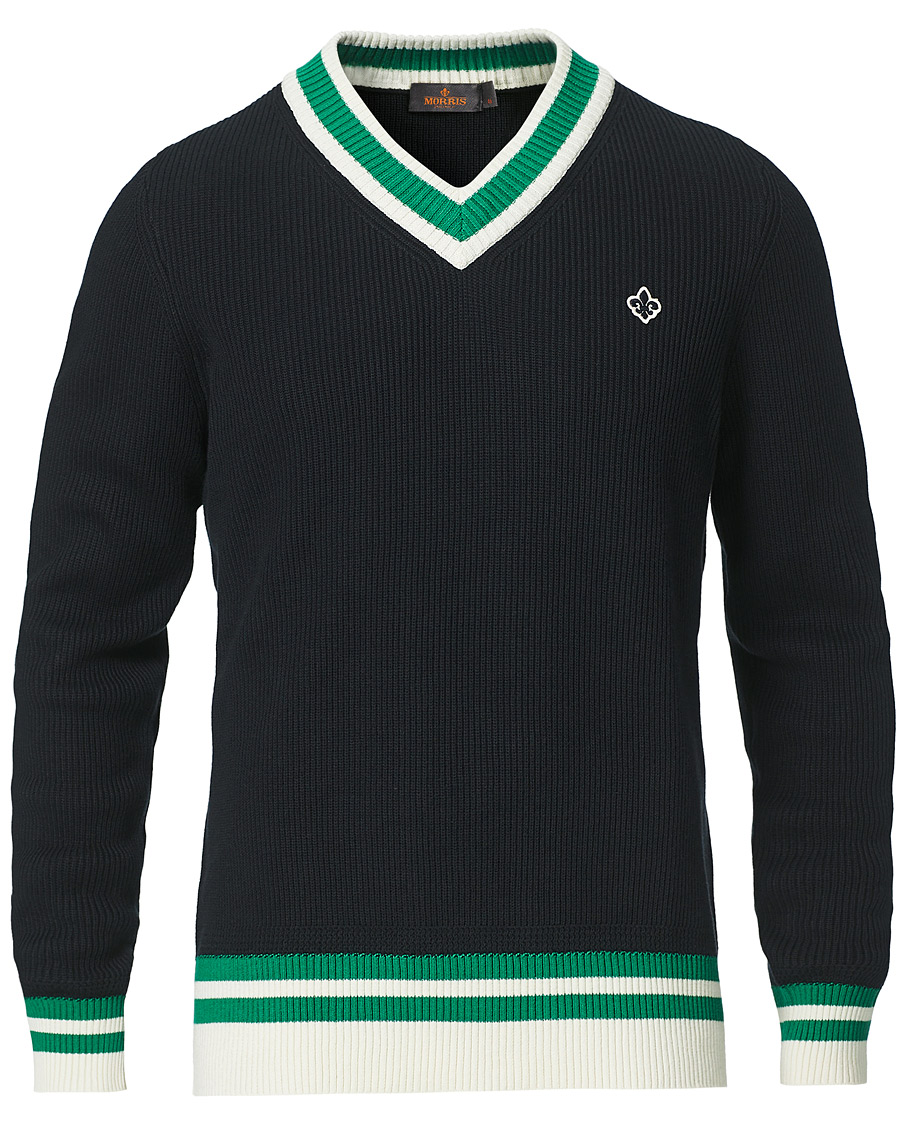 Herren | Pullover | Morris | Willoughby V-Neck Cricket Sweater Navy