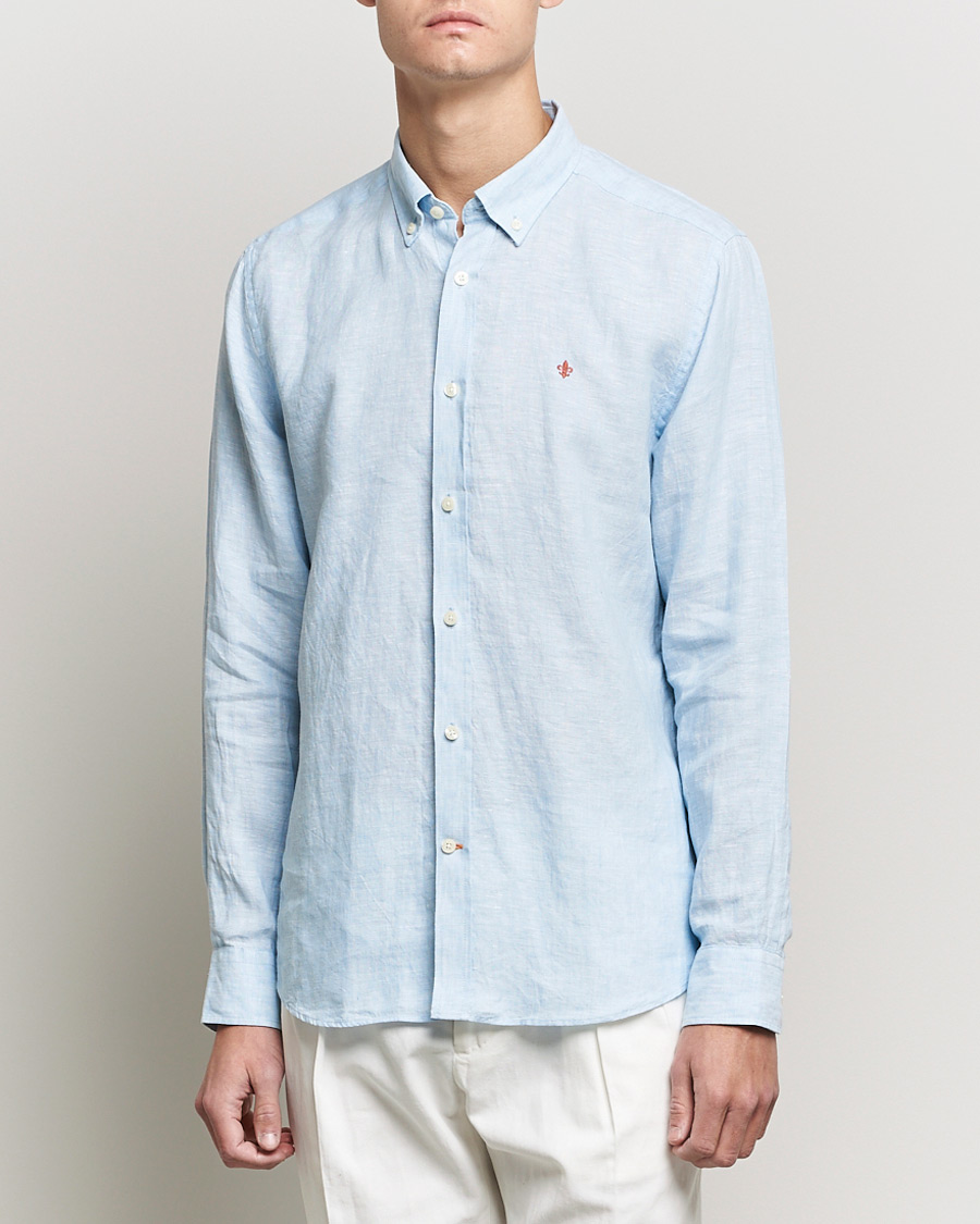 Herren | Hemden | Morris | Douglas Linen Shirt Light blue