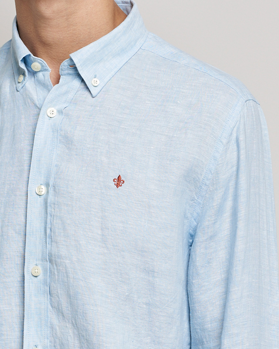 Herren | Hemden | Morris | Douglas Linen Shirt Light blue