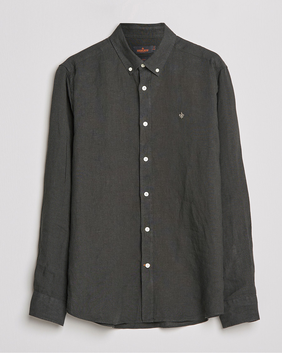Herren | Hemden | Morris | Douglas Linen Shirt Moss Green