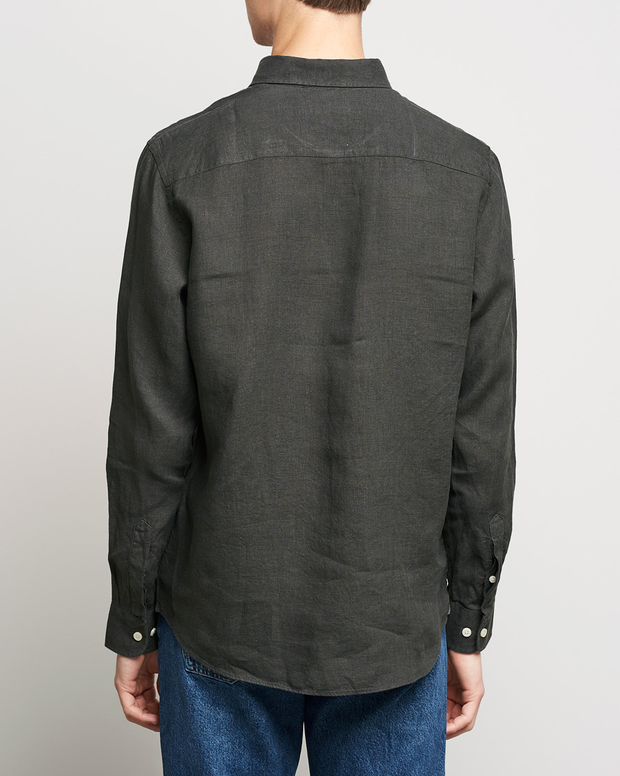 Herren | Hemden | Morris | Douglas Linen Shirt Moss Green
