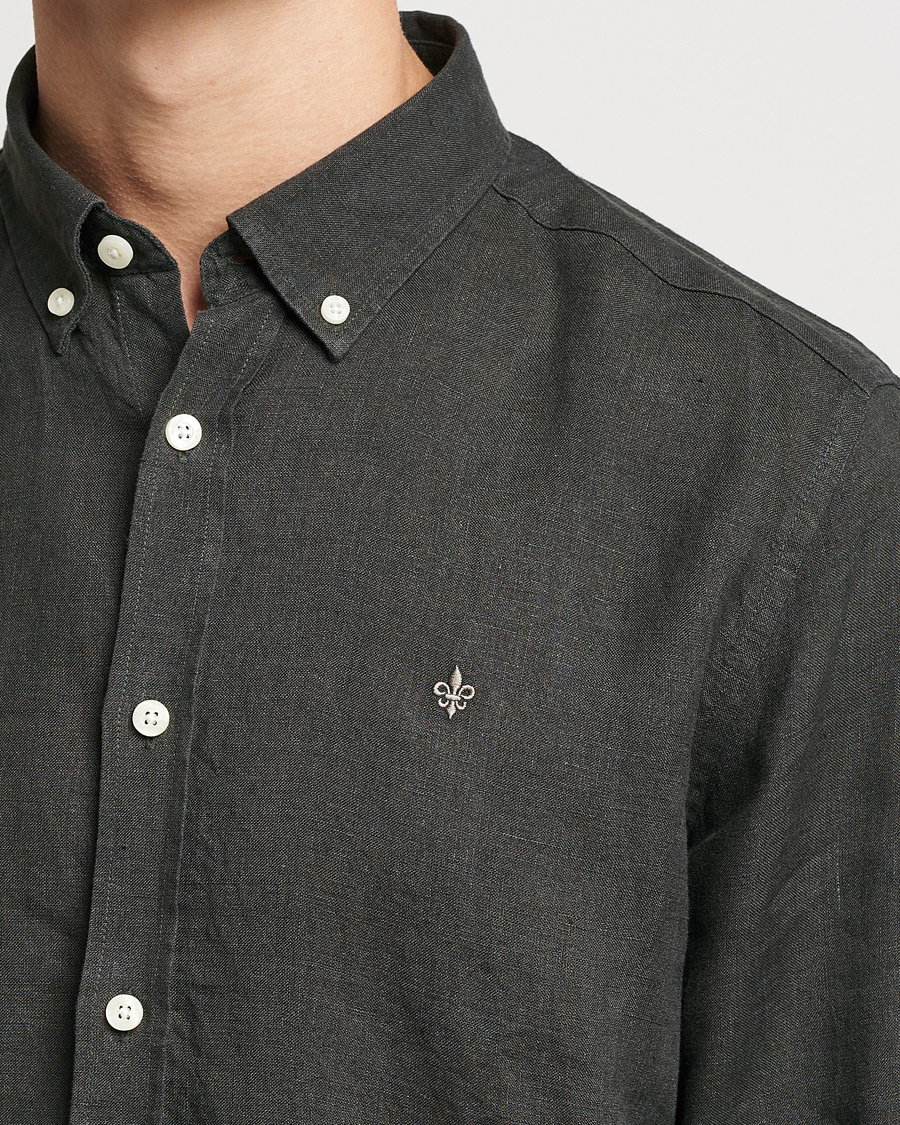Herren | Hemden | Morris | Douglas Linen Shirt Moss Green