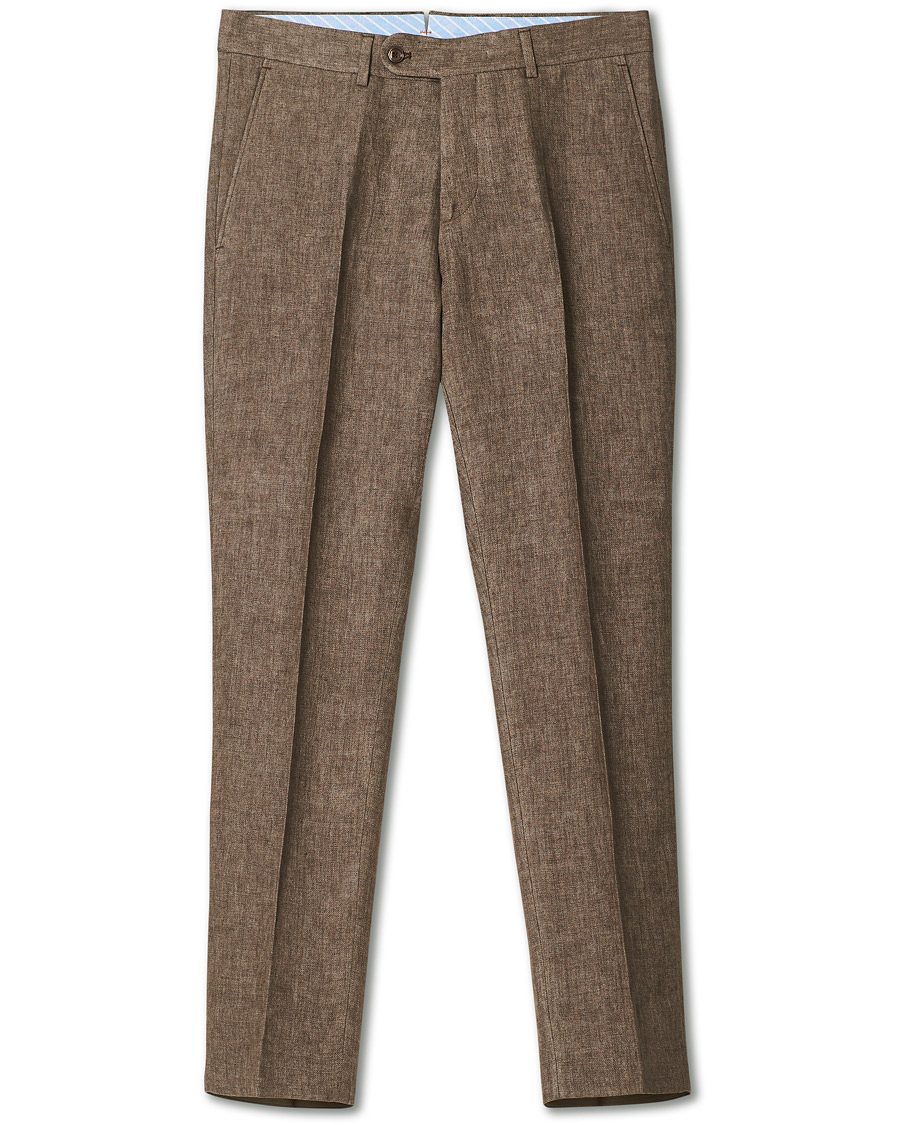 Herren | Hosen | Morris | Rodney Linen Trousers Brown