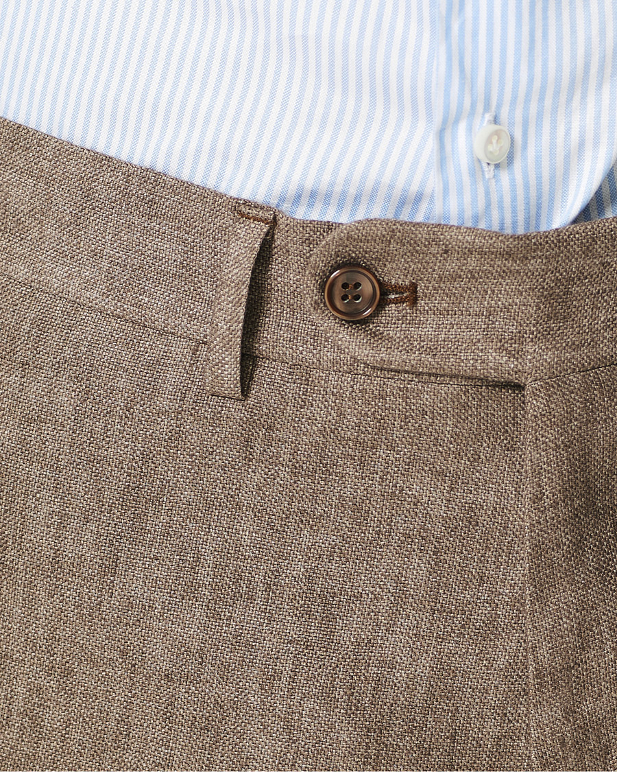 Herren | Hosen | Morris | Rodney Linen Trousers Brown