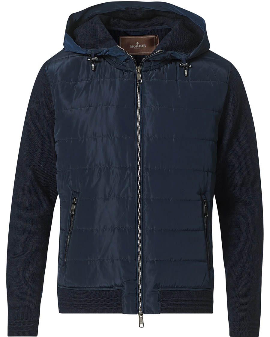 Herren | Jacken | Morris Heritage | Remington Knitted Hybrid Jacket Navy