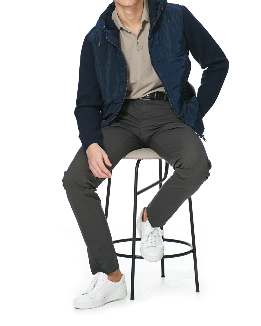 Herren | Jacken | Morris Heritage | Remington Knitted Hybrid Jacket Navy