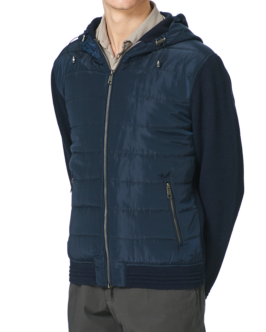 Herren | Jacken | Morris Heritage | Remington Knitted Hybrid Jacket Navy