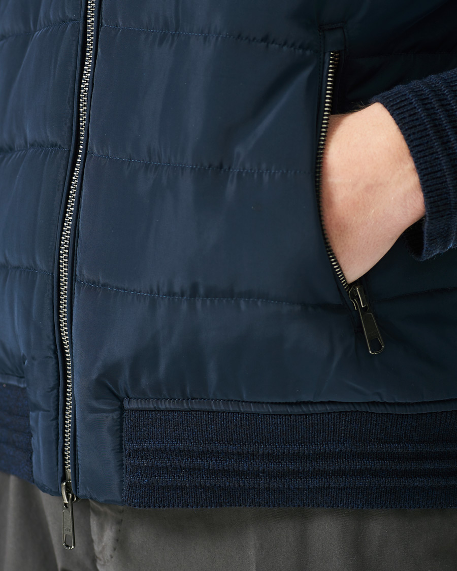 Herren | Jacken | Morris Heritage | Remington Knitted Hybrid Jacket Navy