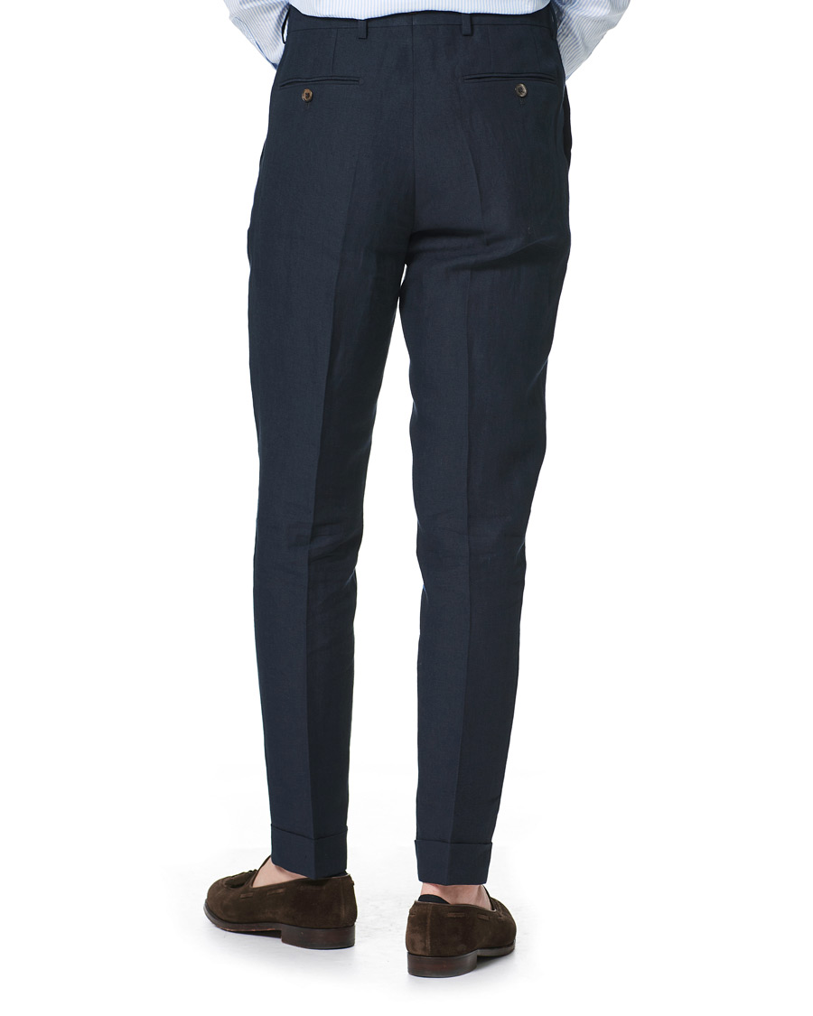 Herren | Hosen | Morris Heritage | Jack Linen Suit Trousers Navy