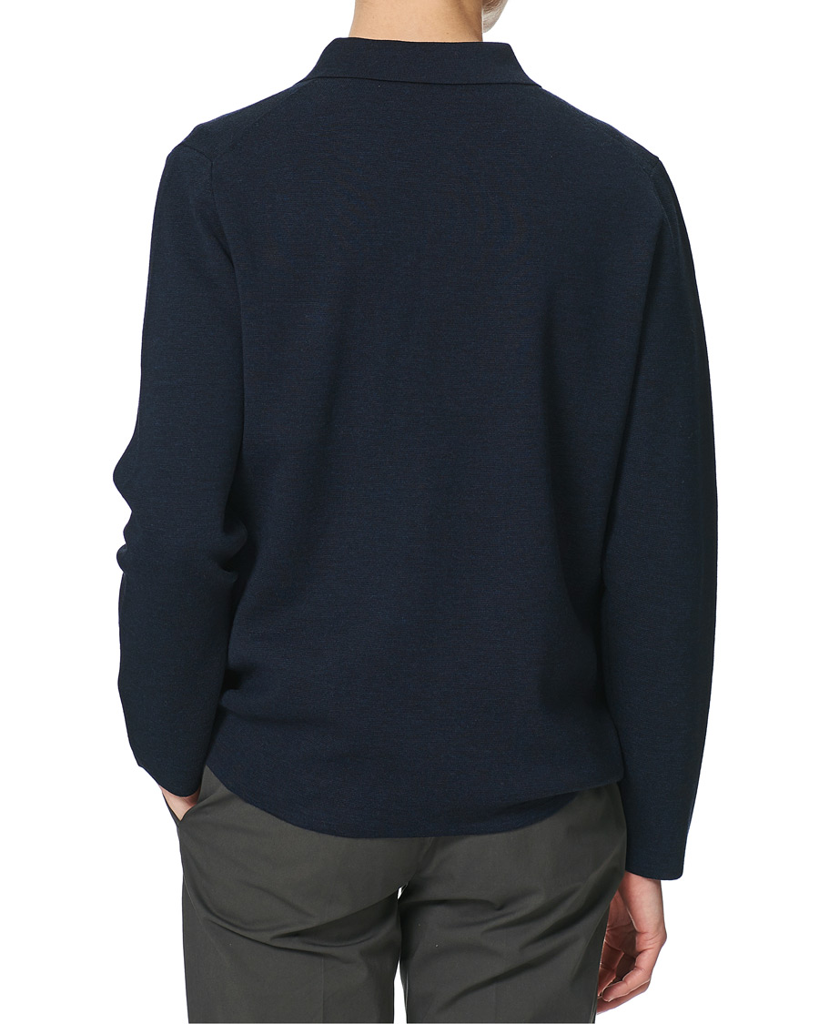 Herren | Pullover | Morris Heritage | Knitted Shirt Jacket Navy