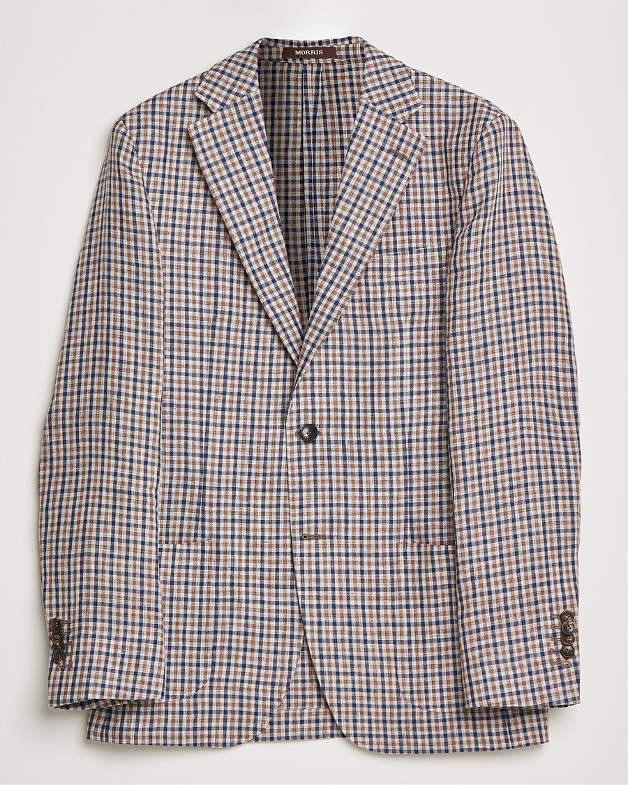 Herren | Sakkos | Morris Heritage | Mike Patch Pocket Checked Blazer Brown