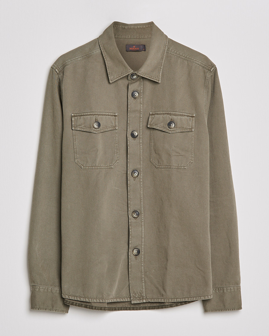Herren | Hemden | Morris | Sanford Light Cotton Overshirt Olive