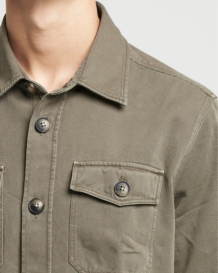 Herren | Hemden | Morris | Sanford Light Cotton Overshirt Olive