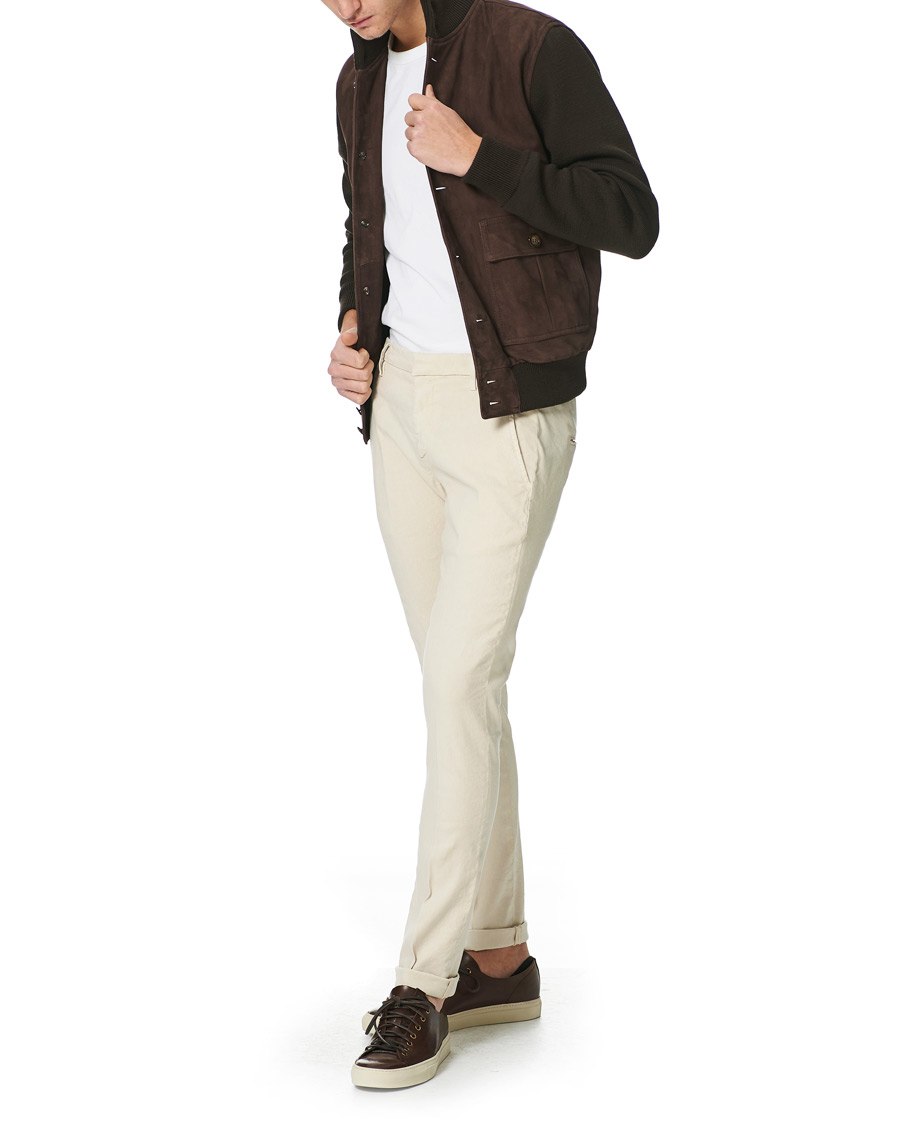 Herren | Hosen | Dondup | Gaubert Linen Stretch Chinos Beige