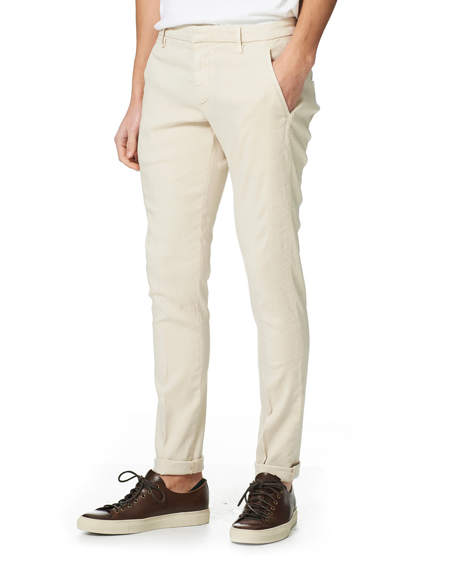 Herren | Hosen | Dondup | Gaubert Linen Stretch Chinos Beige