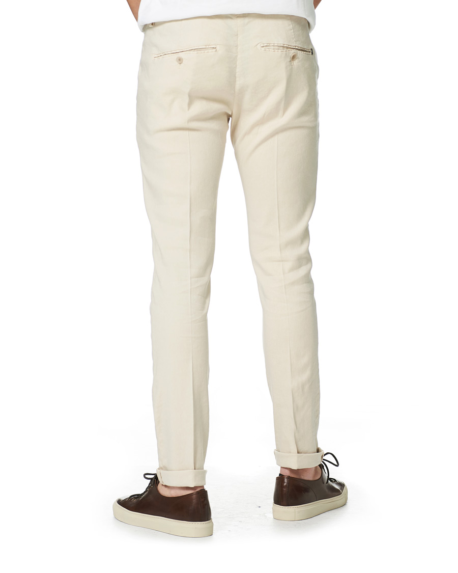 Herren | Hosen | Dondup | Gaubert Linen Stretch Chinos Beige
