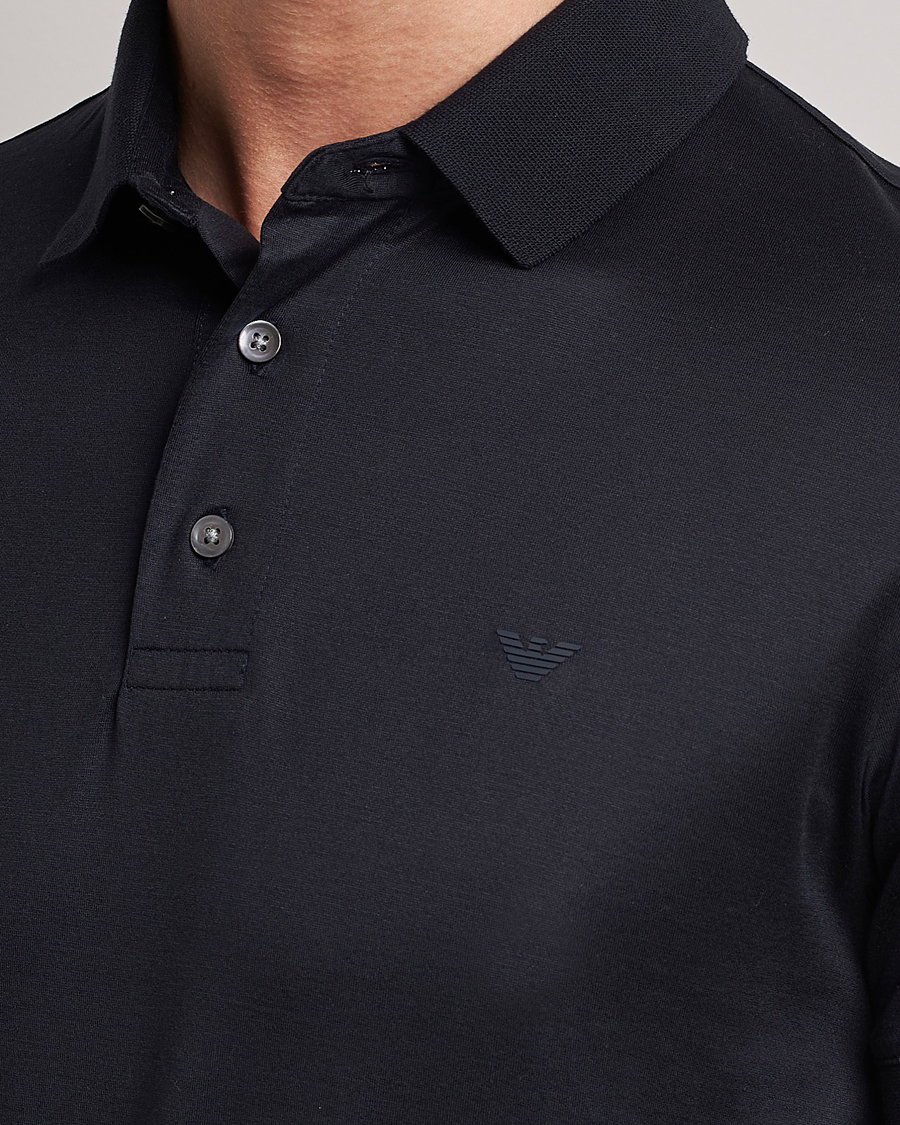 Herren | Poloshirt | Emporio Armani | Cotton Tencel Polo Navy