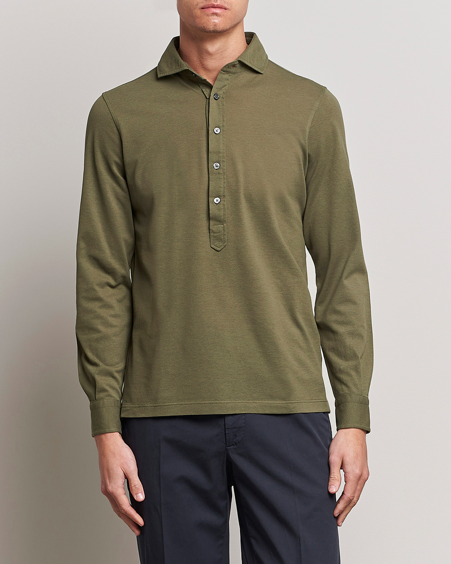 Herren | Gran Sasso | Gran Sasso | Popover Shirt Olive