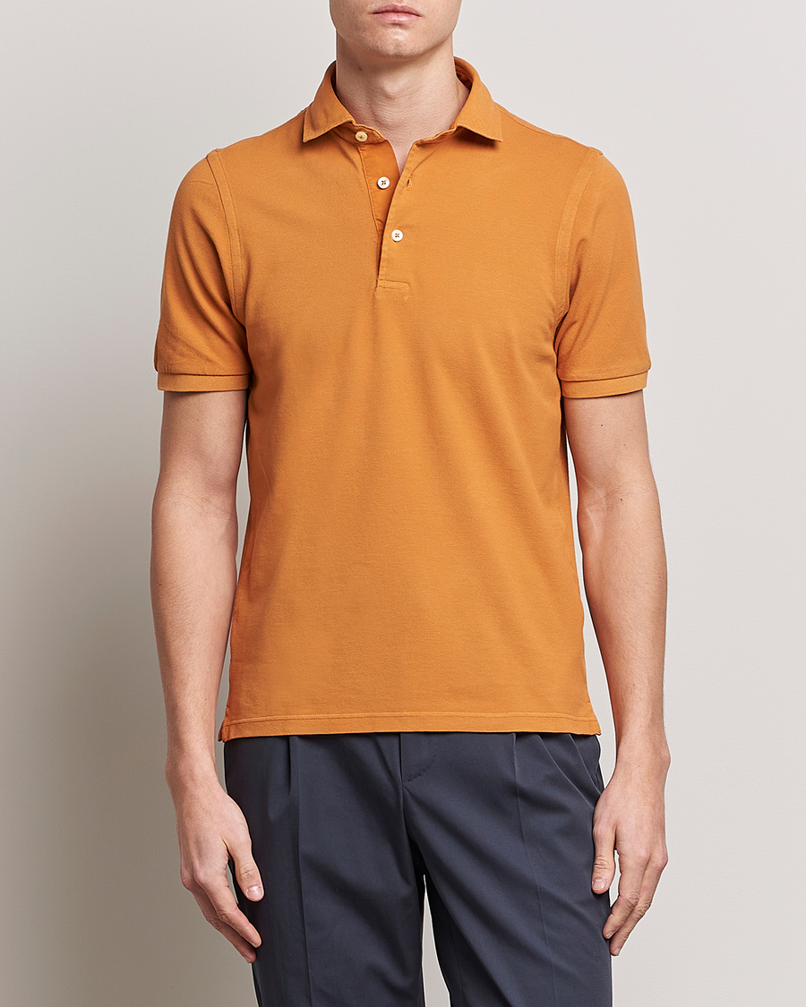 Herren | Gran Sasso | Gran Sasso | Washed Polo Orange