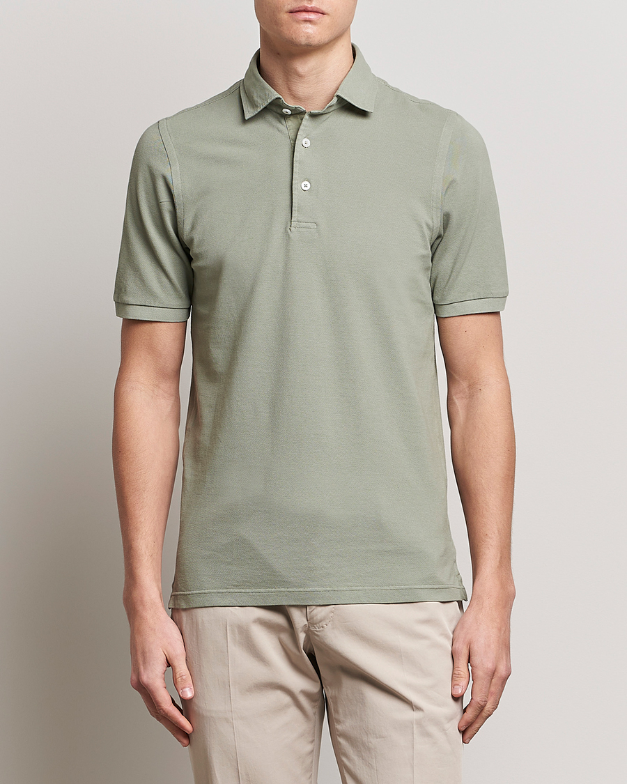 Herren | Poloshirts | Gran Sasso | Washed Polo Green