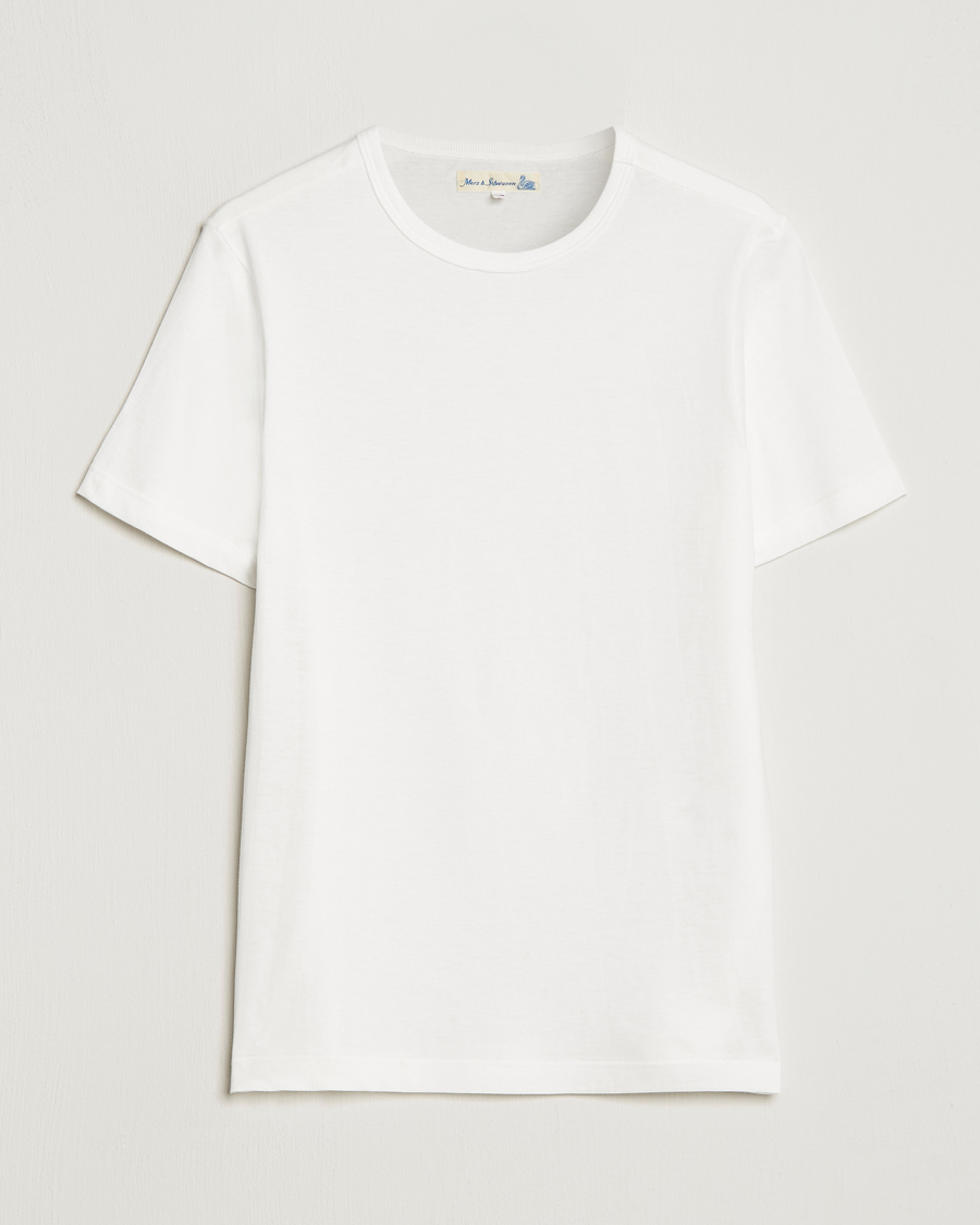 Herren | T-Shirts | Merz b. Schwanen | 1950s Classic Loopwheeled T-shirt White