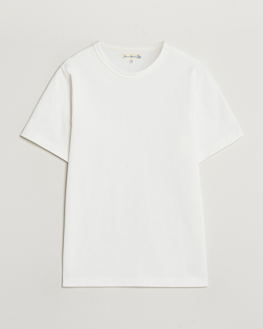 Herren | T-Shirts | Merz b. Schwanen | Relaxed Loopwheeled Sturdy T-Shirt White