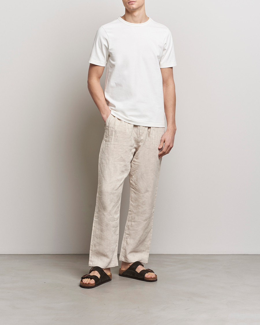 Herren | T-Shirts | Merz b. Schwanen | Relaxed Loopwheeled Sturdy T-Shirt White