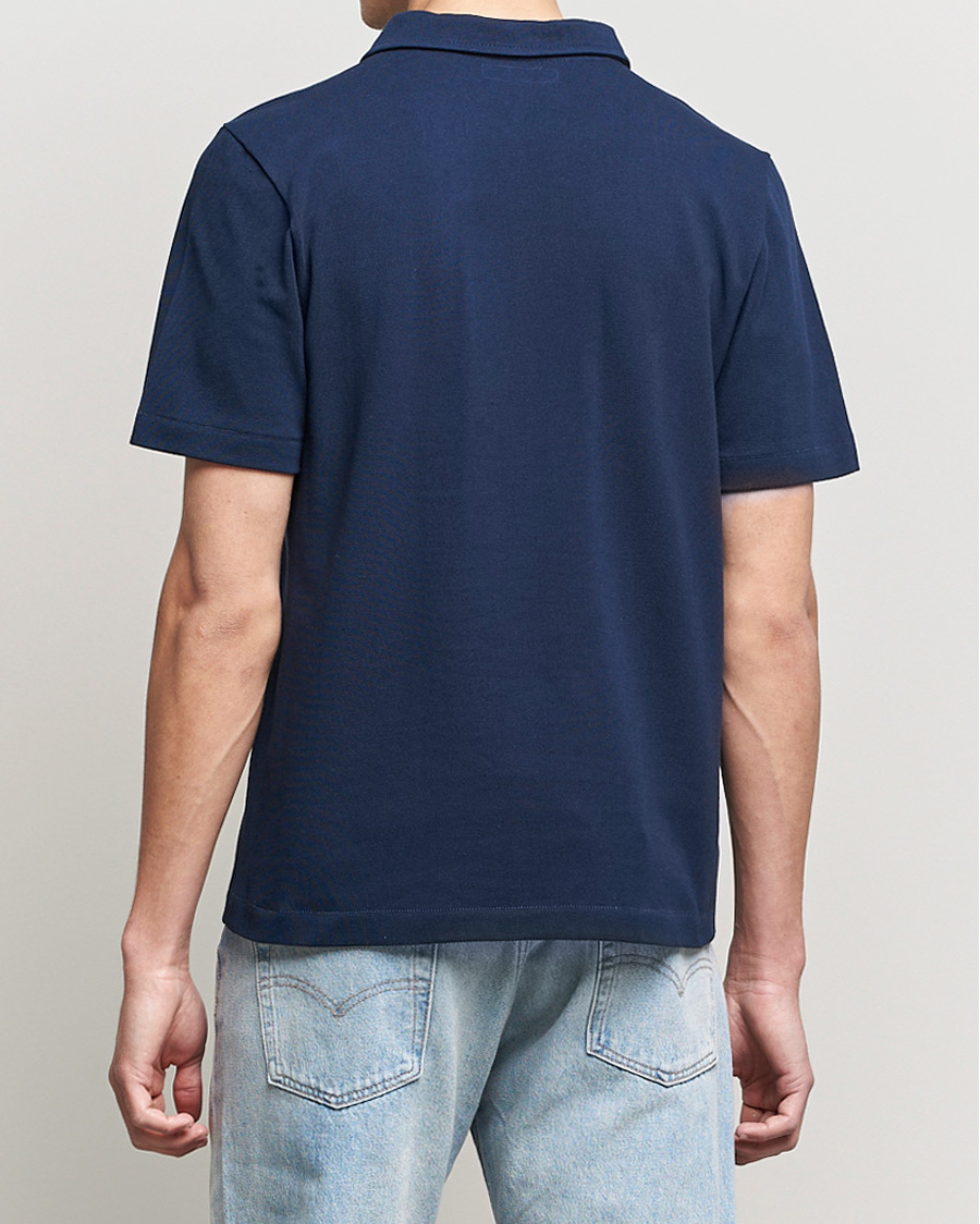 Herren | Poloshirts | Merz b. Schwanen | Organic Cotton Washed Polo Ink Blue